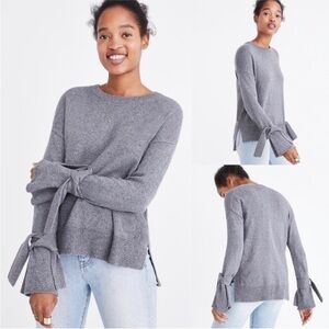Madewell Tie-Cuff Pullover Sweater